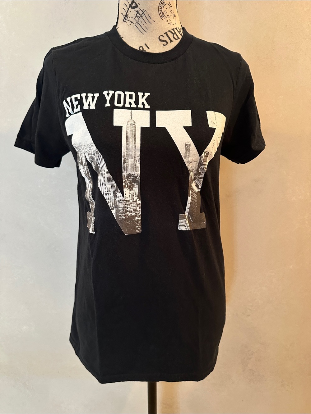 New York NY Black Graphic Tee - Women